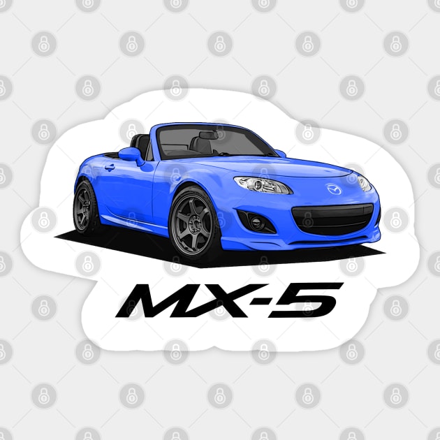 Mazda MX-5 Miata NC - NC2 Blue Sticker by Woreth